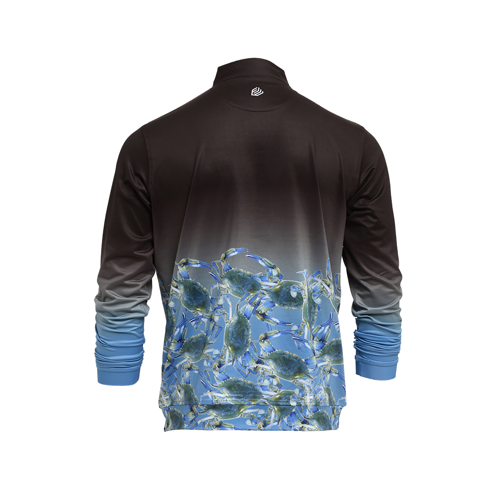 F2W Blue Crab Fade Fairway Quarter Zip Top